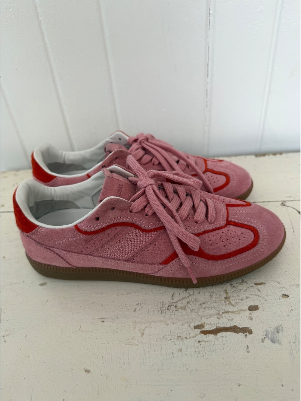 ALOHAS TB.490 RIFE SEA PINK LEATHER SNEAKERS size 7 - Picture 3 of 7